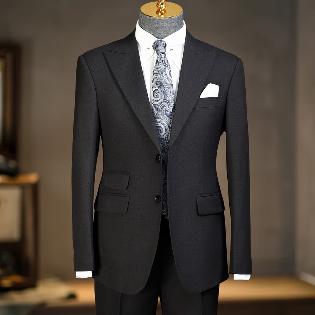 Bộ Vest Đen Kẻ Nhỏ 1