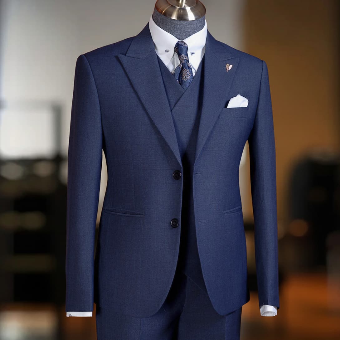 Bộ Vest Kẻ Xanh 1