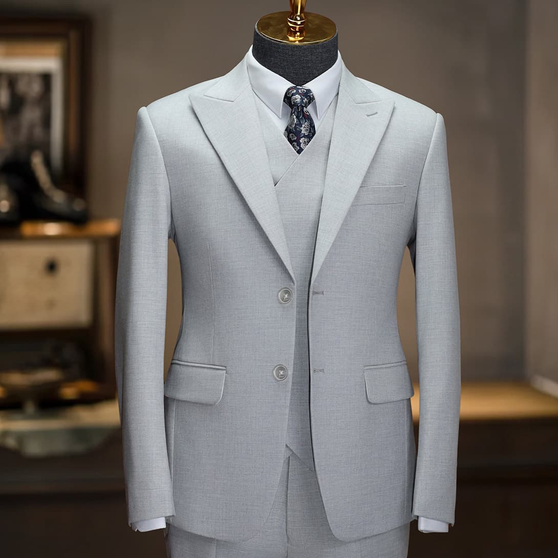 Bộ Vest Xám Trắng 1