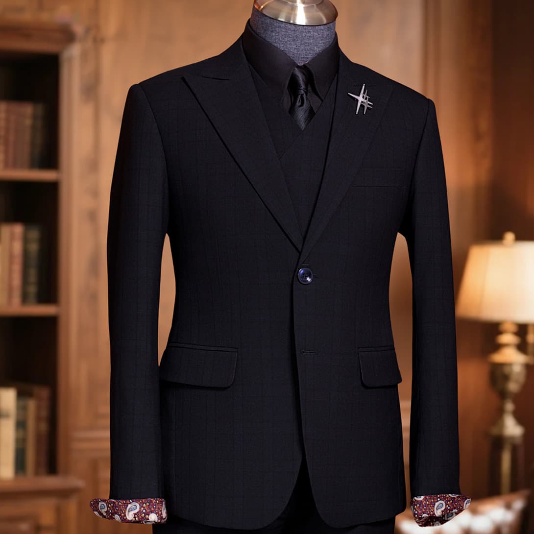 Bộ Vest Caro Đen 1