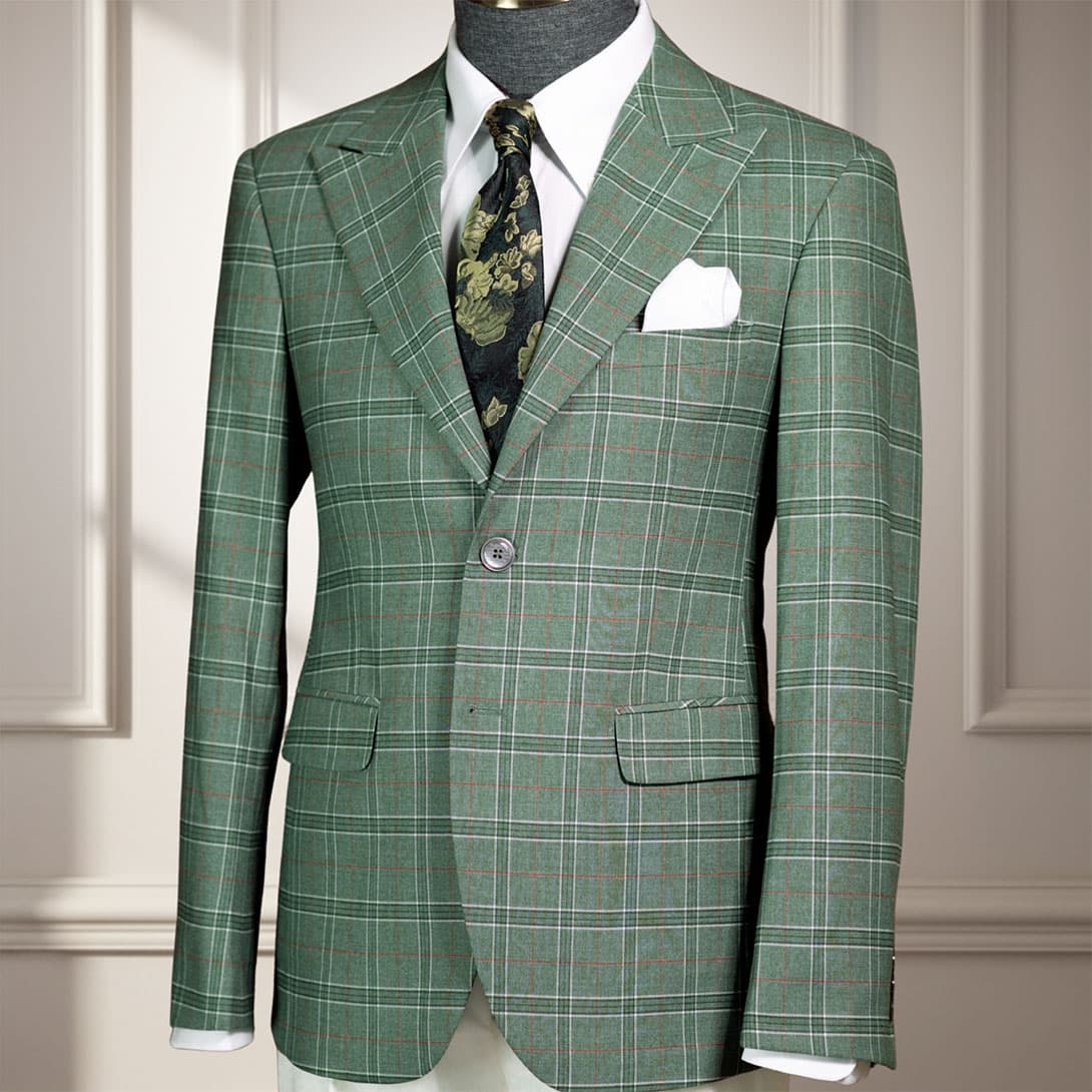 Bộ Vest Caro Xanh Lá 2