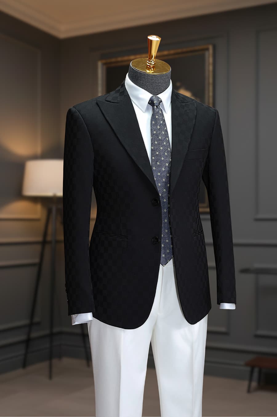 Bộ Vest Đen Caro 1