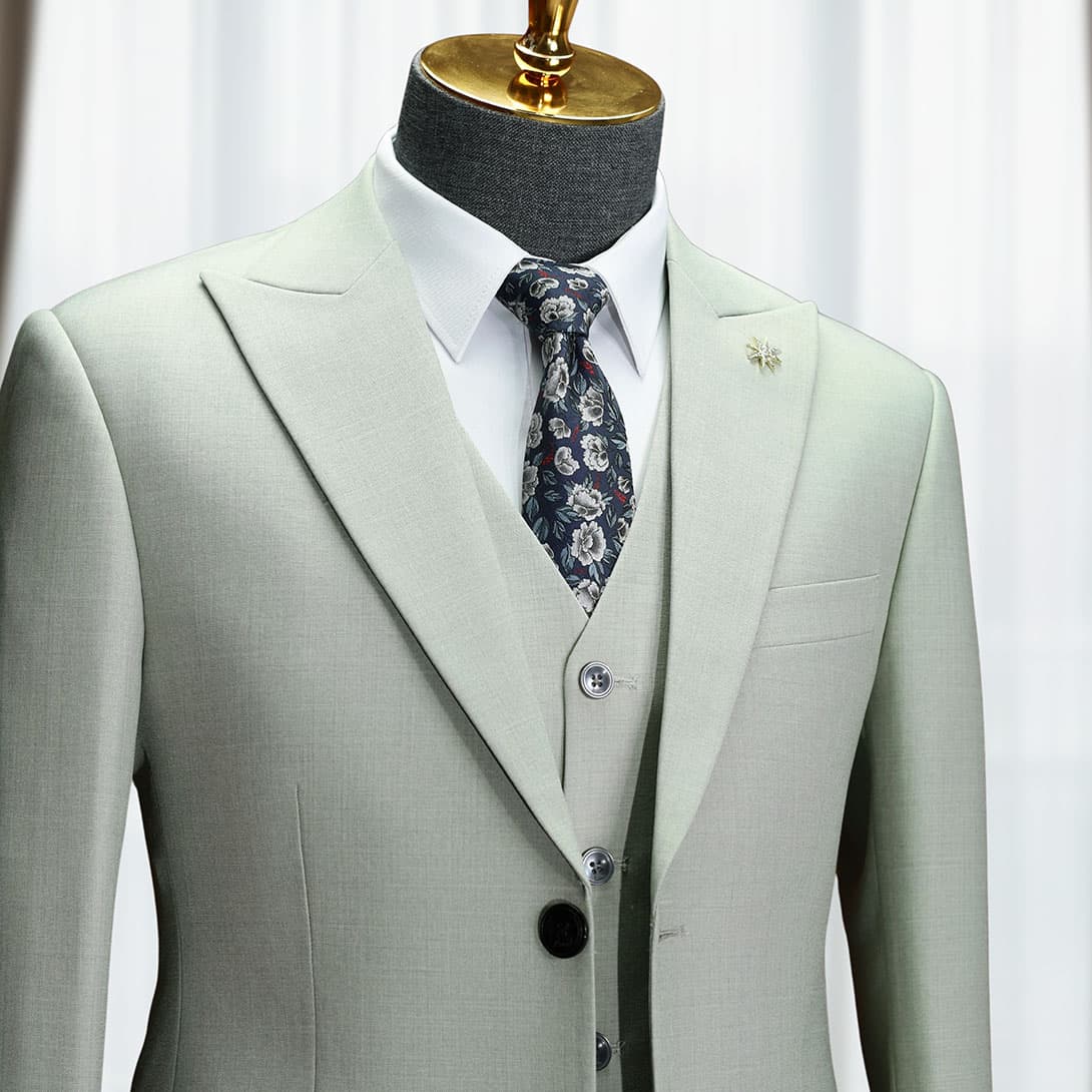 Bộ Vest Xanh Lá Xước 2