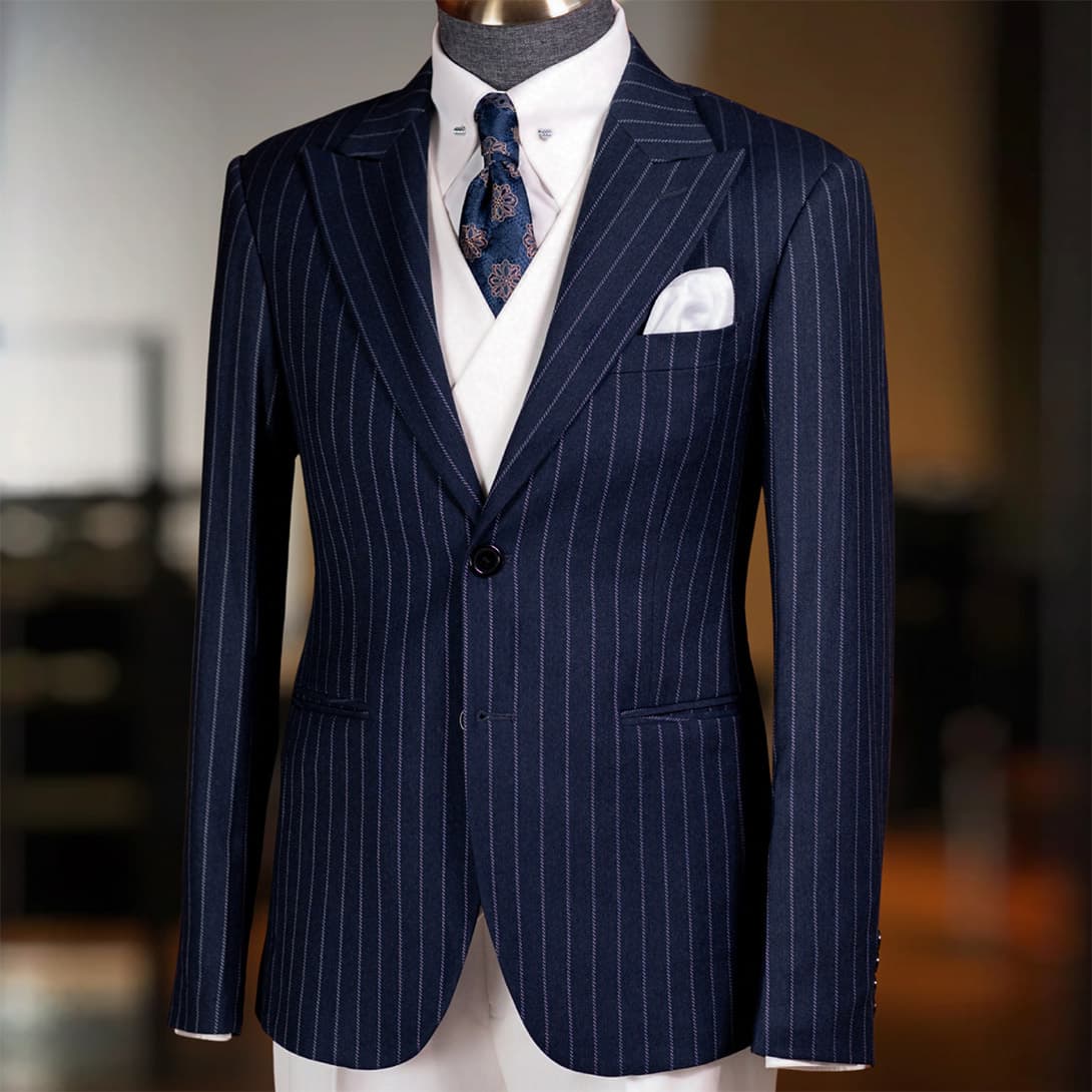 Bộ Vest Sọc Xanh 3