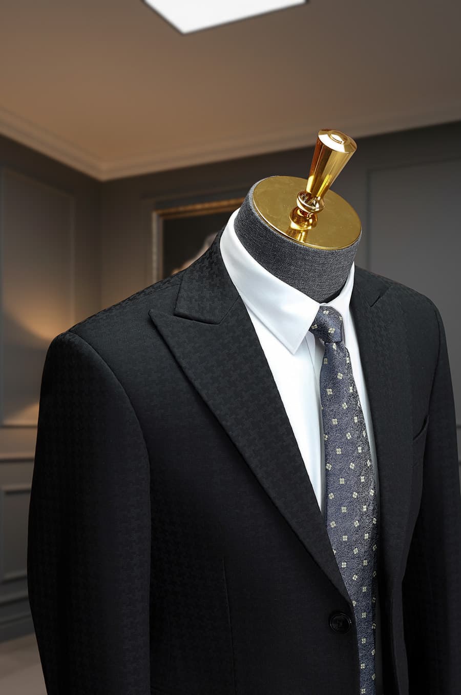 Bộ Vest Đen Họa Tiết 3