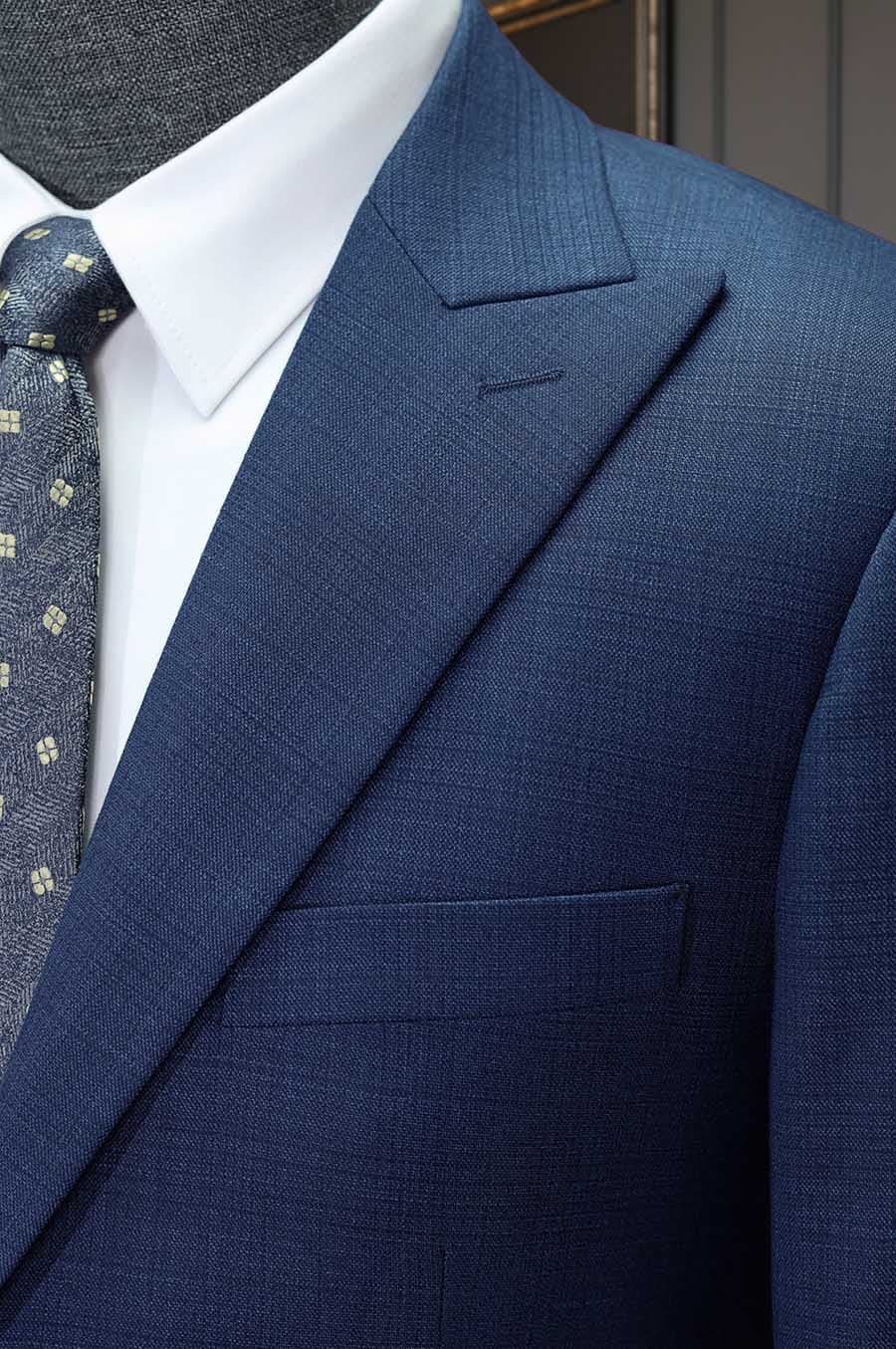 Bộ Vest Xanh Đậm Kẻ Chìm 4