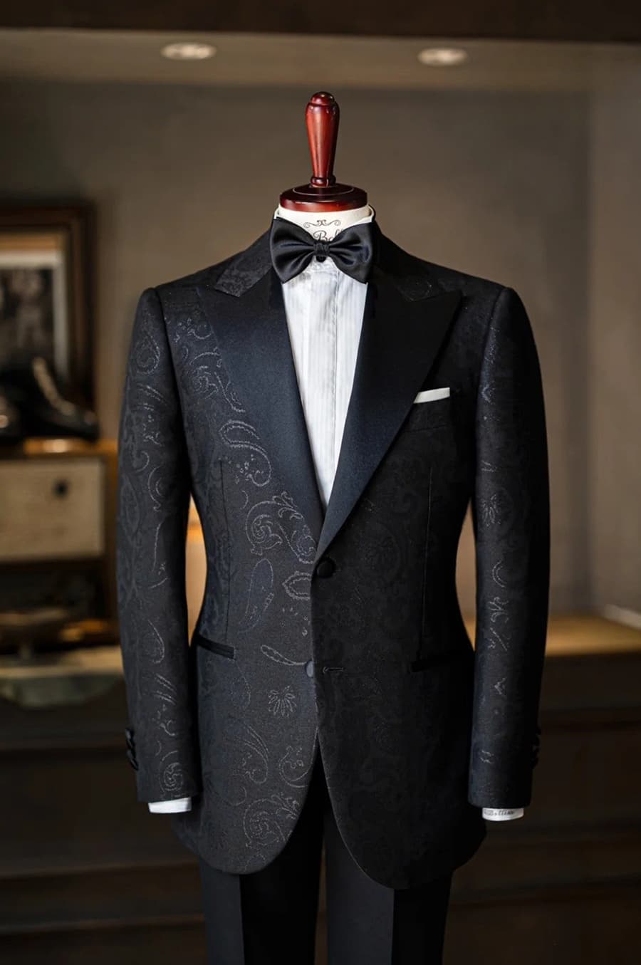 Bộ Vest Đen Sam Họa Tiết 1