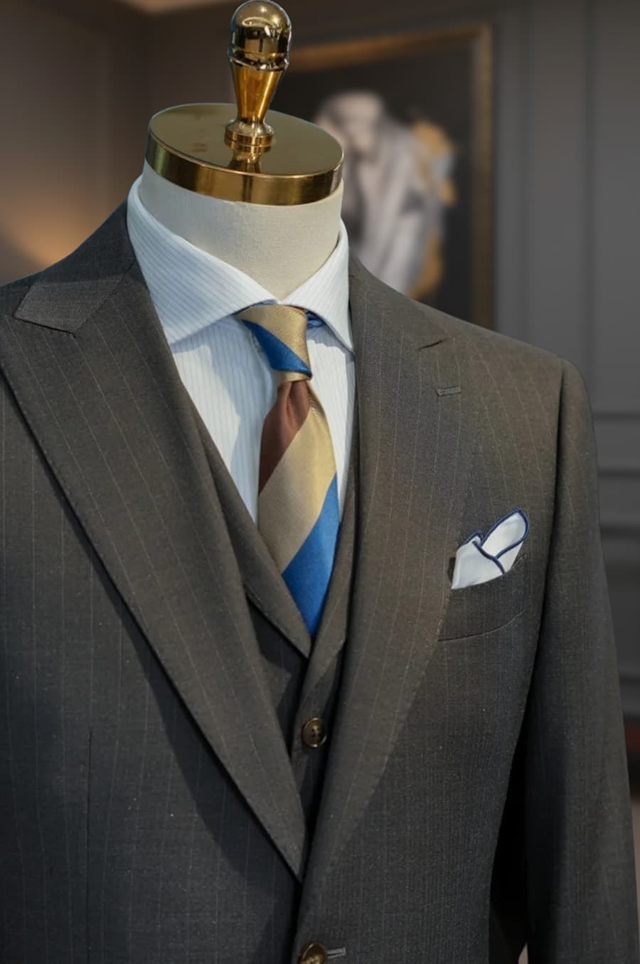 Bộ Vest Sọc Xám 2 Cúc 2