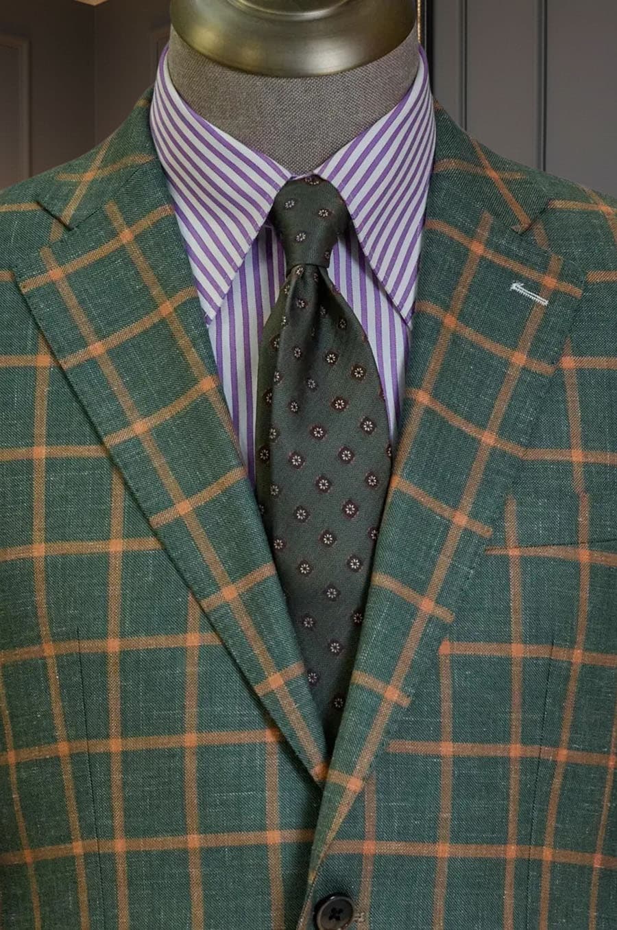 Bộ Vest Caro Xanh Sẫm 2