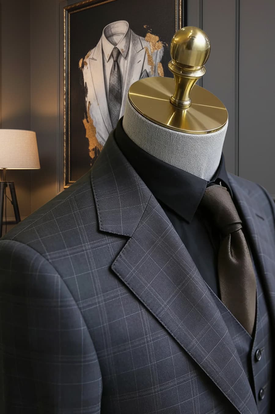 Bộ Vest Caro Xám Than 3