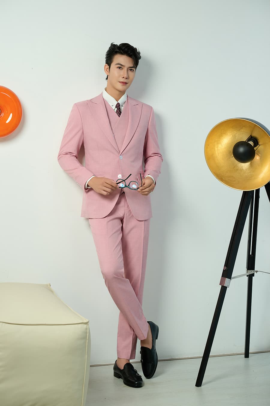 Bộ Vest Hồng 2 Cúc 2