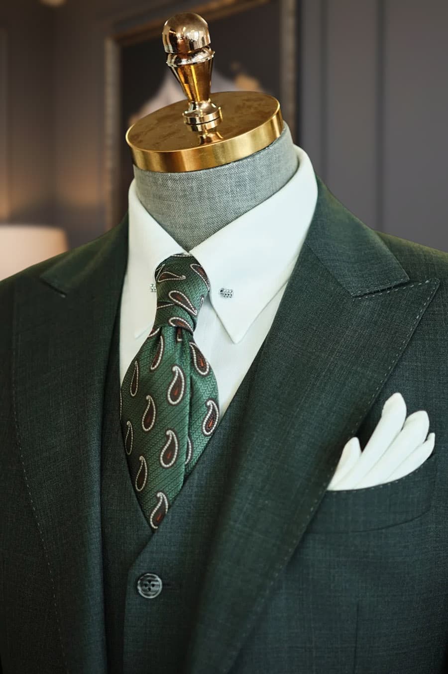 Bộ Vest Xanh Rêu Xước 2