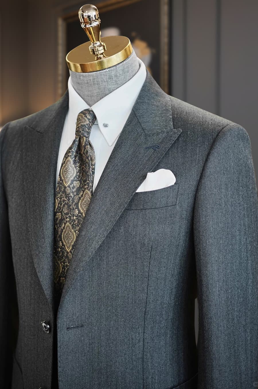 Bộ Vest Xám Xương Cá 2 Cúc 2