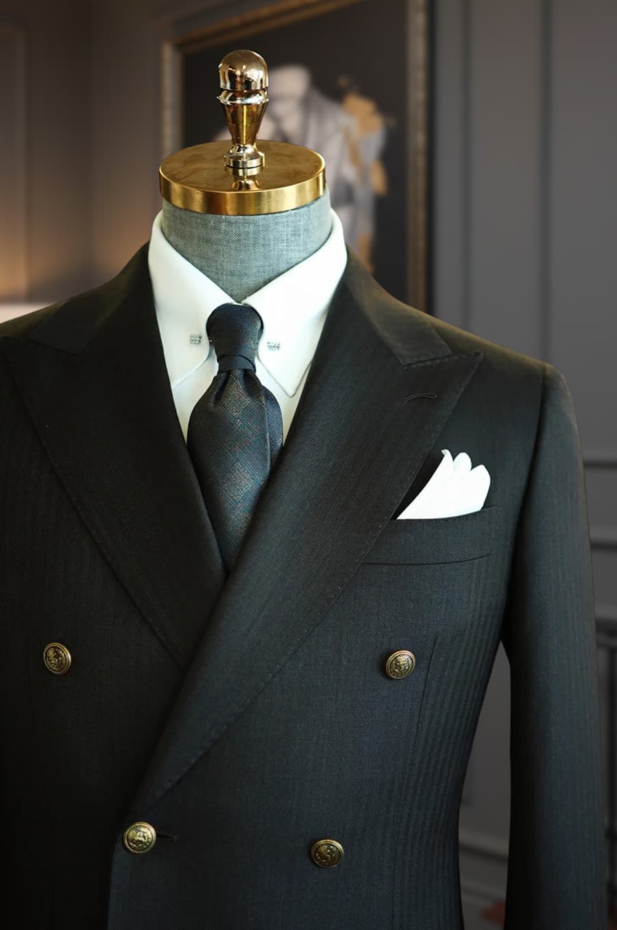 Bộ Vest Xám Cúc Đồng 2