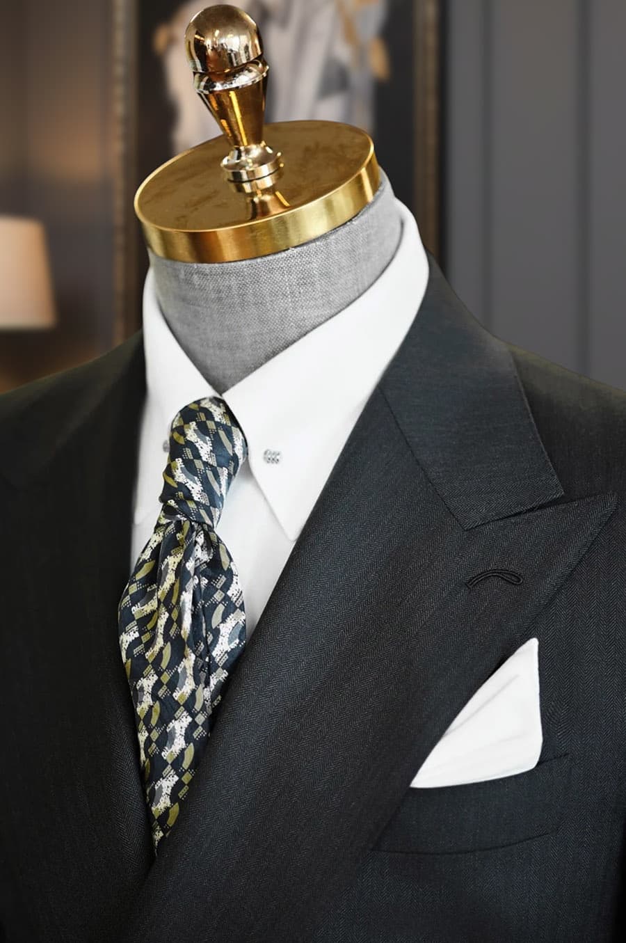 Bộ Vest Xám Xương Cá 6 Cúc 2