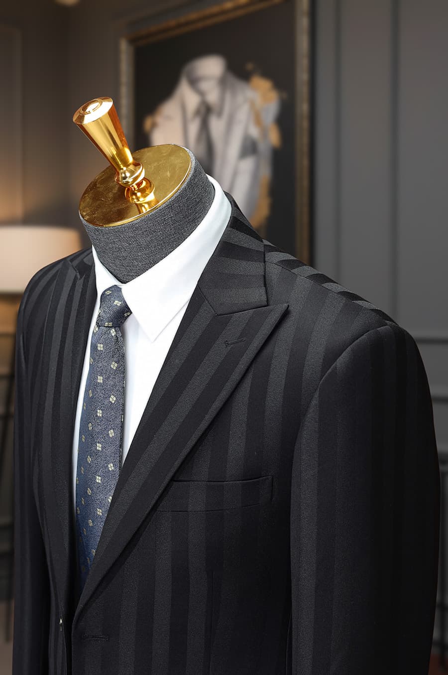 Bộ Vest Sọc Đen To 3