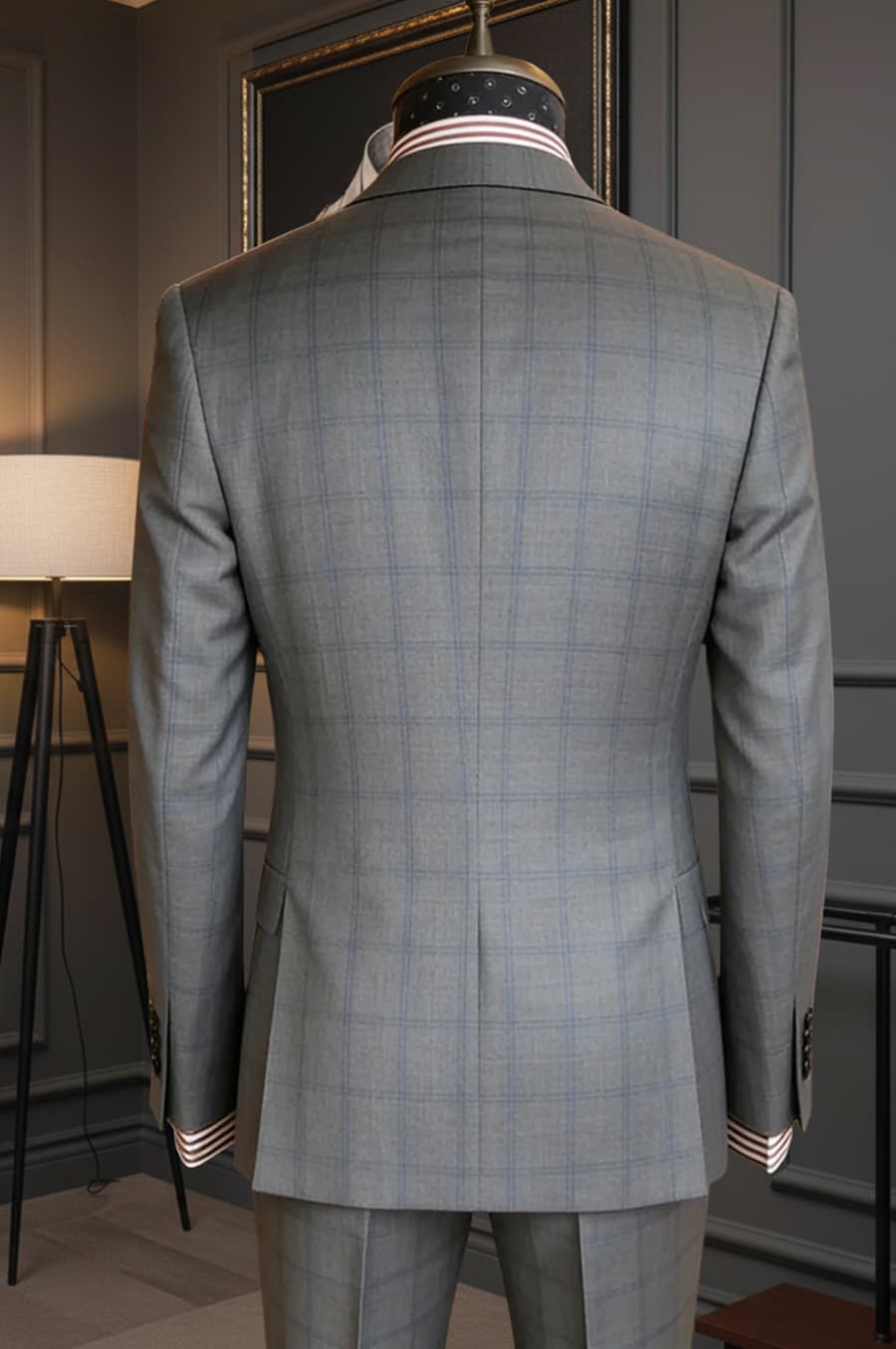 Bộ Vest Caro Xám Ghi 3