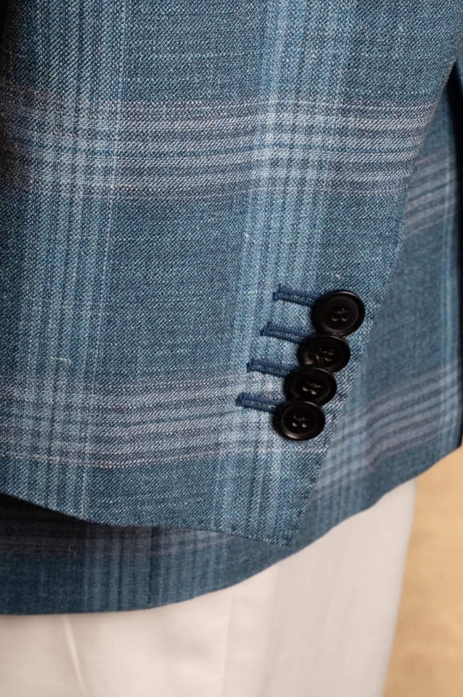 Bộ Vest Caro Xanh 3