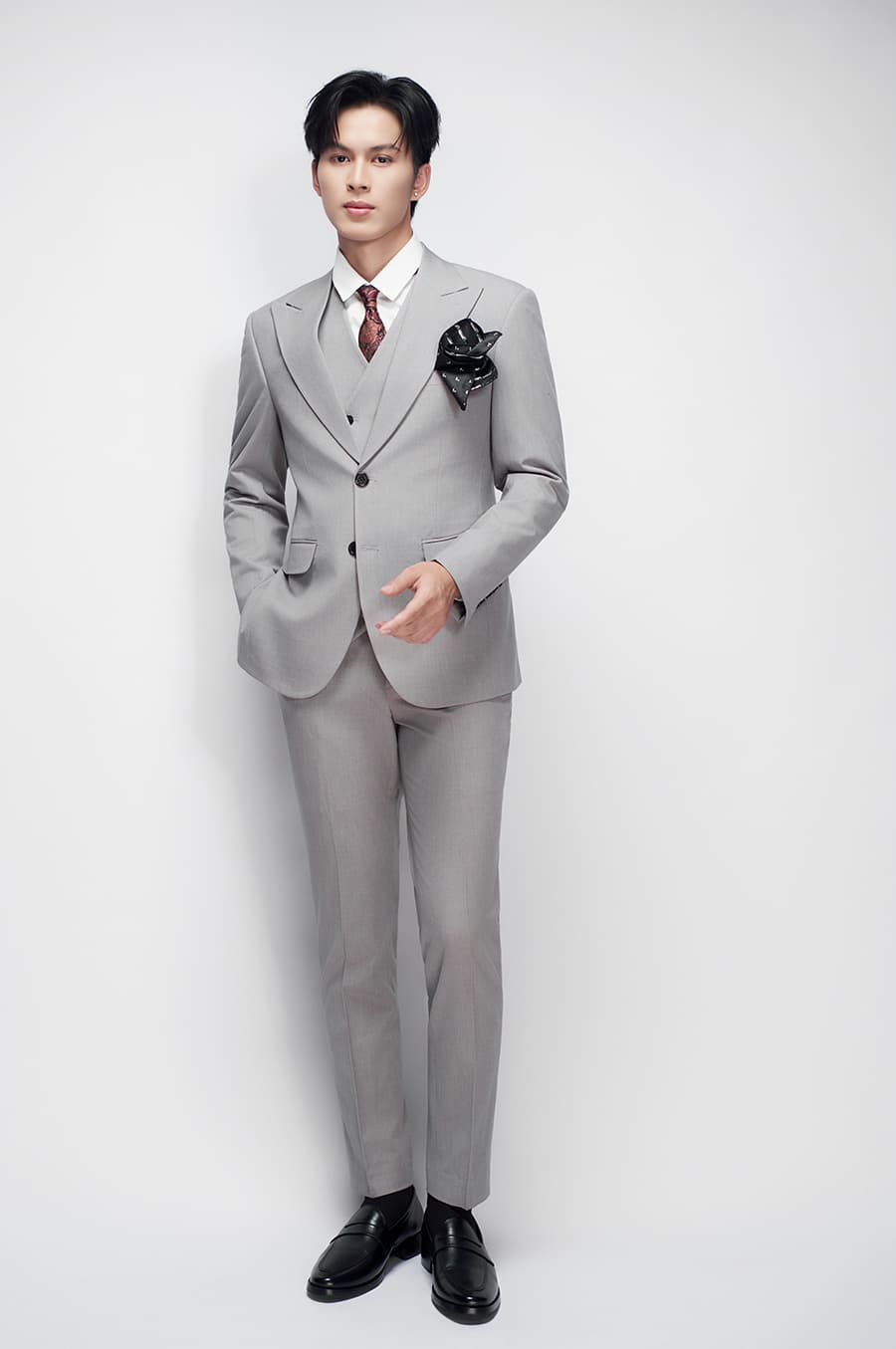 Bộ Vest Xám 2 Cúc 2