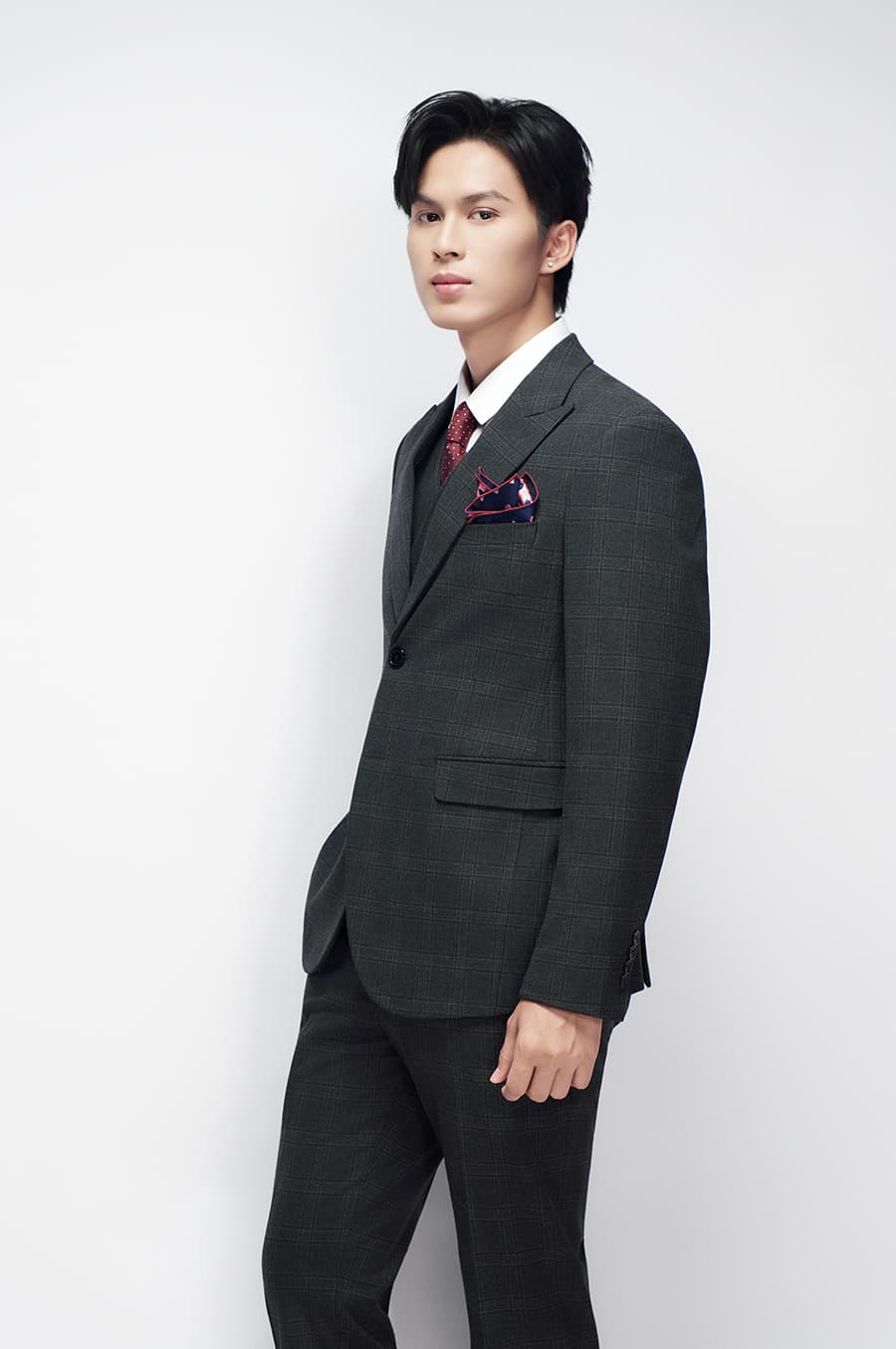 Bộ Vest Caro Xanh Rêu 2