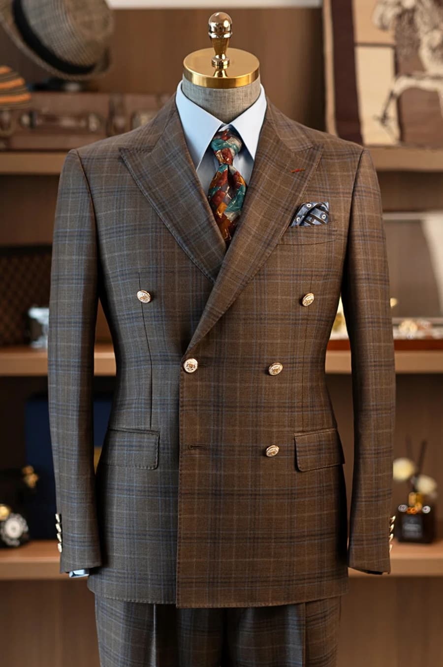 Bộ Vest Caro Nâu Đất 1