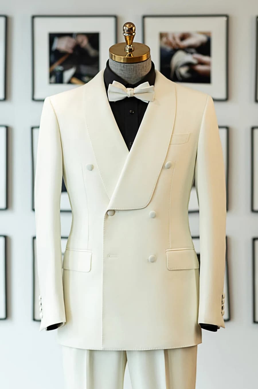 Bộ Vest Kem Sam 6 Cúc 1