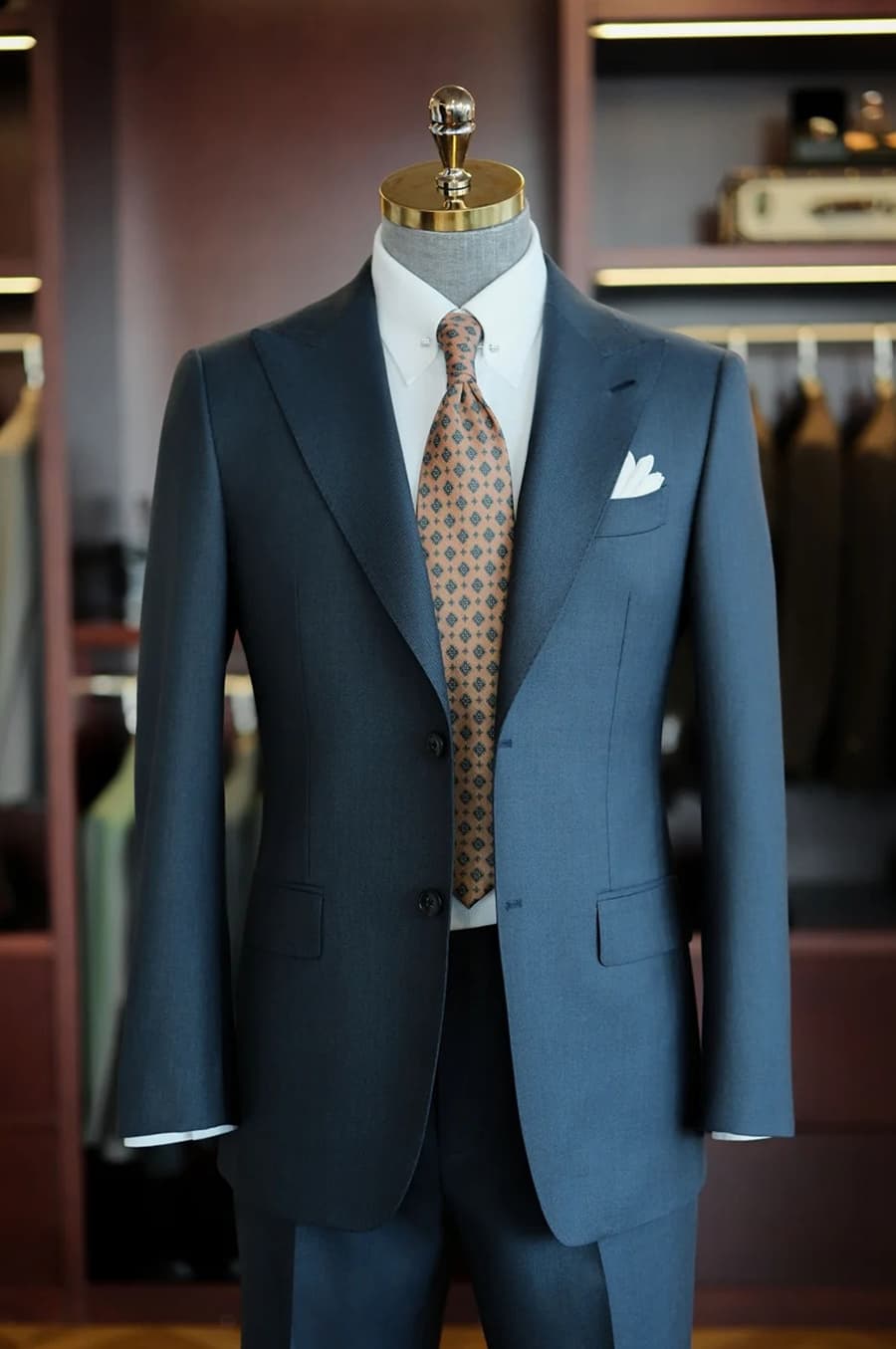 Bộ Vest Xanh Khói Trầm 1