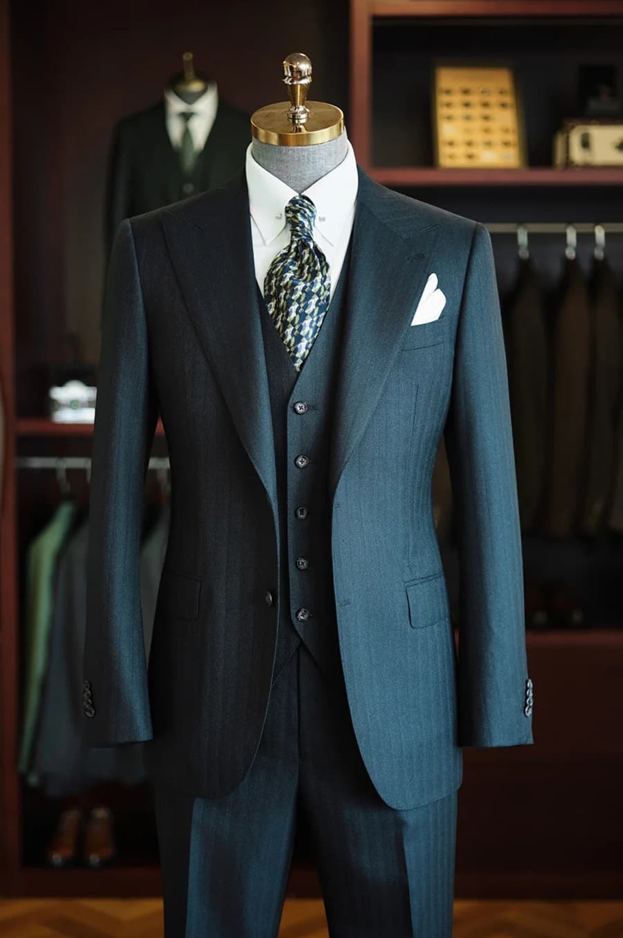 Bộ Vest Xanh Teal Ánh Kim 1