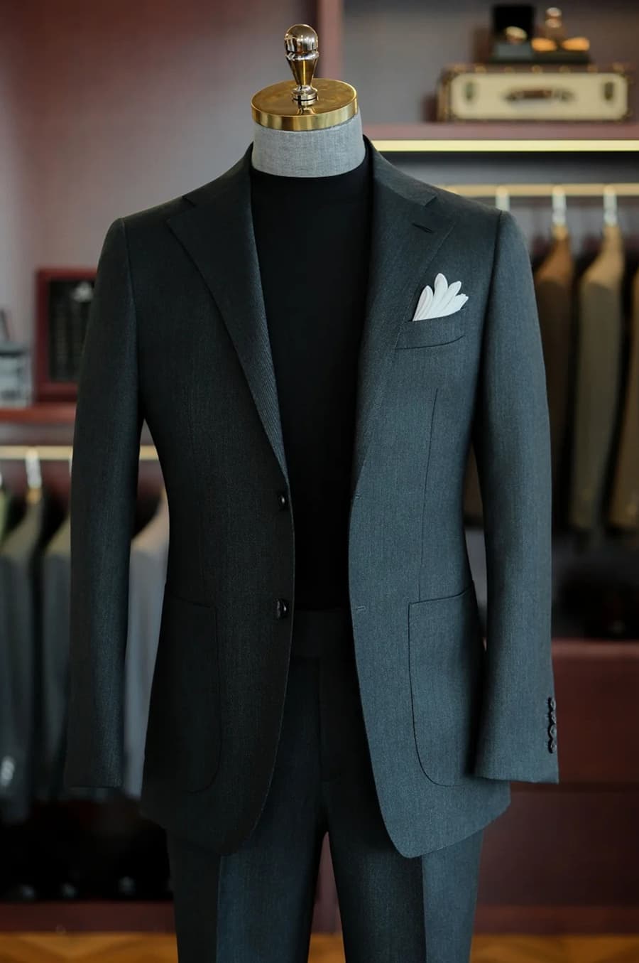 Bộ Vest Xanh Than Túi Ốp 1