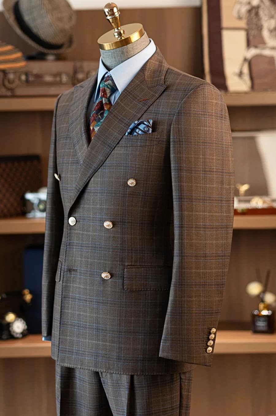 Bộ Vest Caro Nâu Đất 2