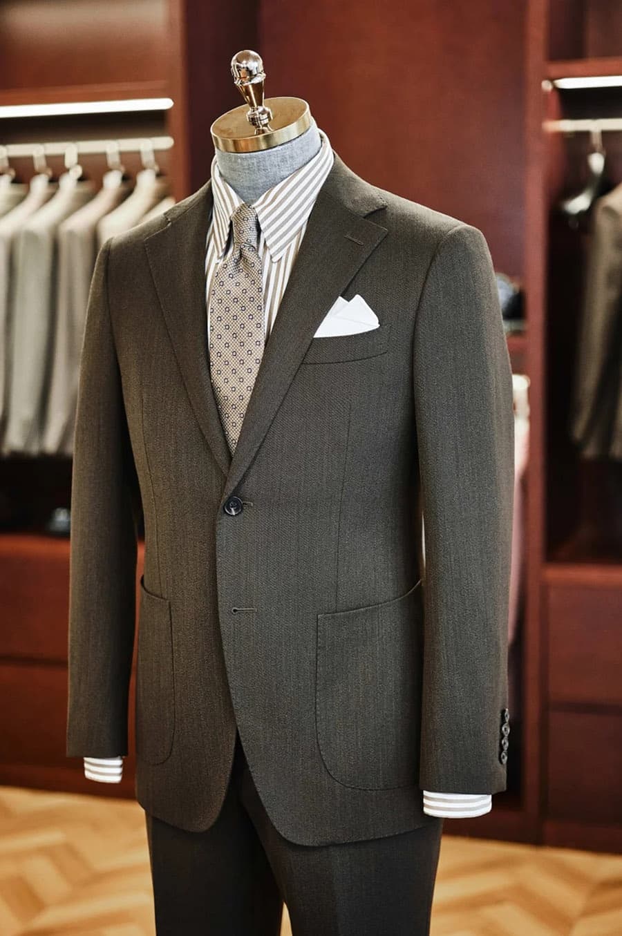 Bộ Vest Olive Trầm 2