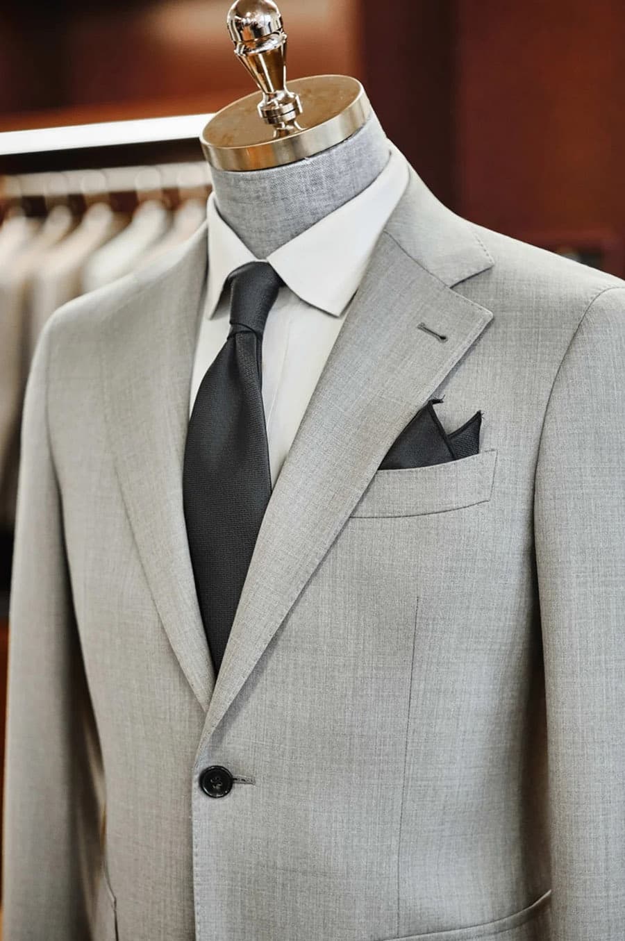 Bộ Vest Xám Bạc Kẻ Xước 2