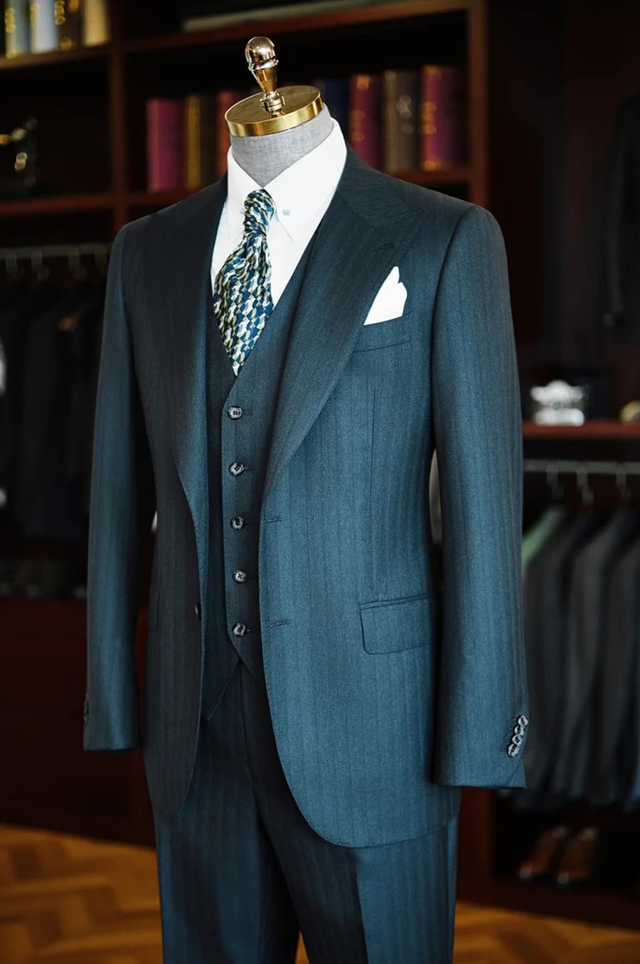 Bộ Vest Xanh Teal Ánh Kim 2