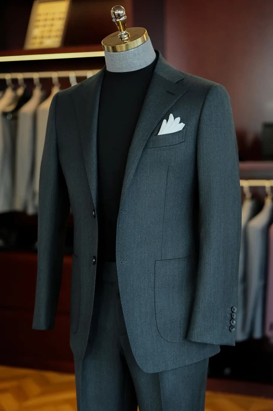 Bộ Vest Xanh Than Túi Ốp 2