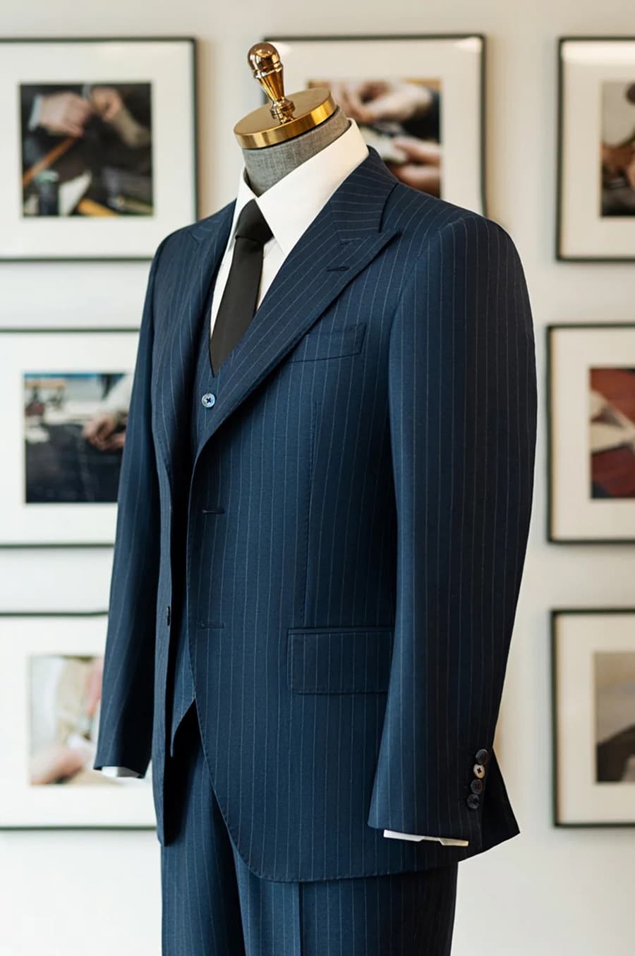 Bộ Vest Xanh Than Kẻ Nhỏ 2