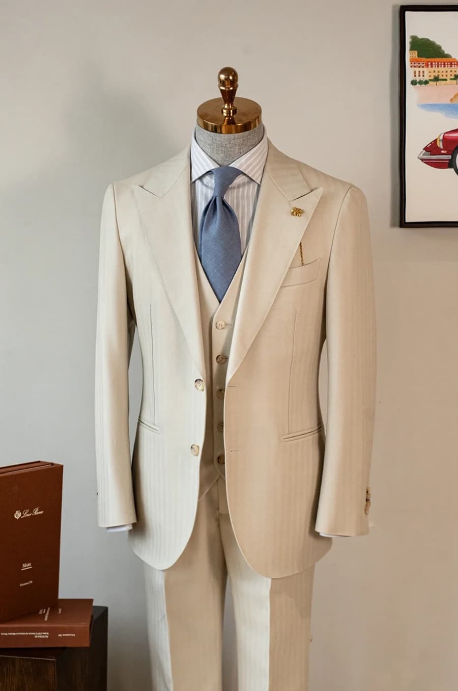 Bộ Vest Trắng Kem 1