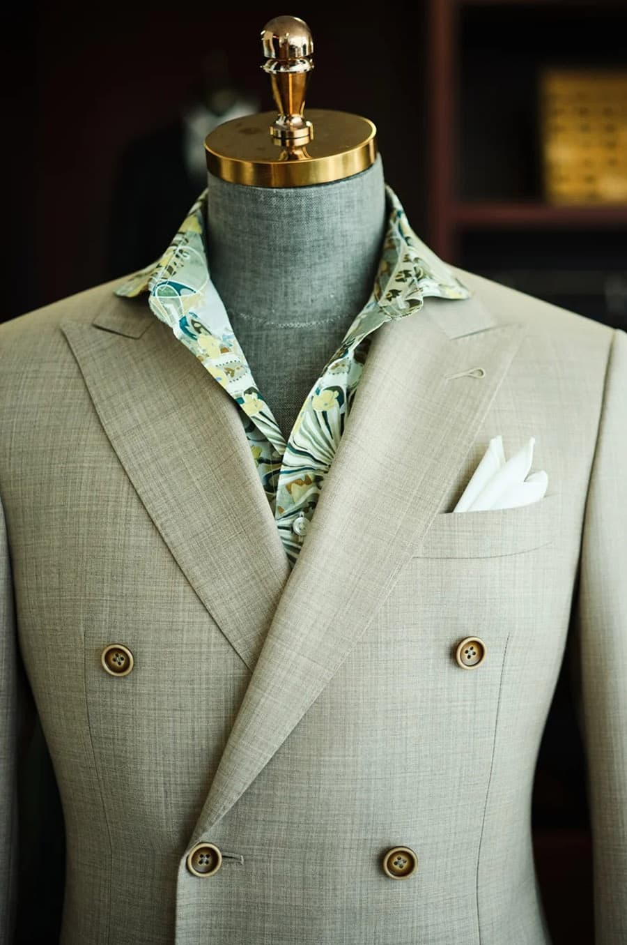 Bộ Vest Be Kẻ Xước 3