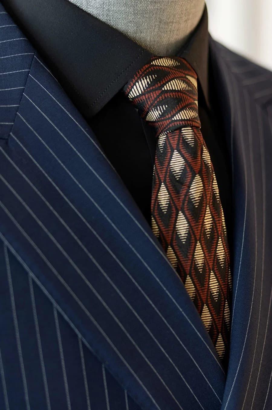 Bộ Vest Xanh Đậm Kẻ Nhỏ 6 Cúc 2