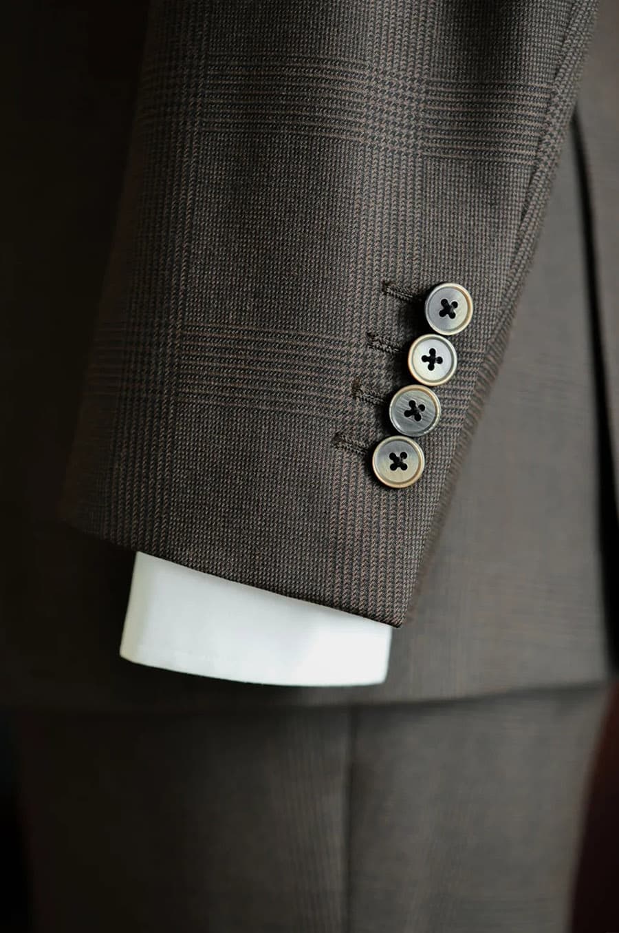 Bộ Vest Olive Kẻ Xước 4