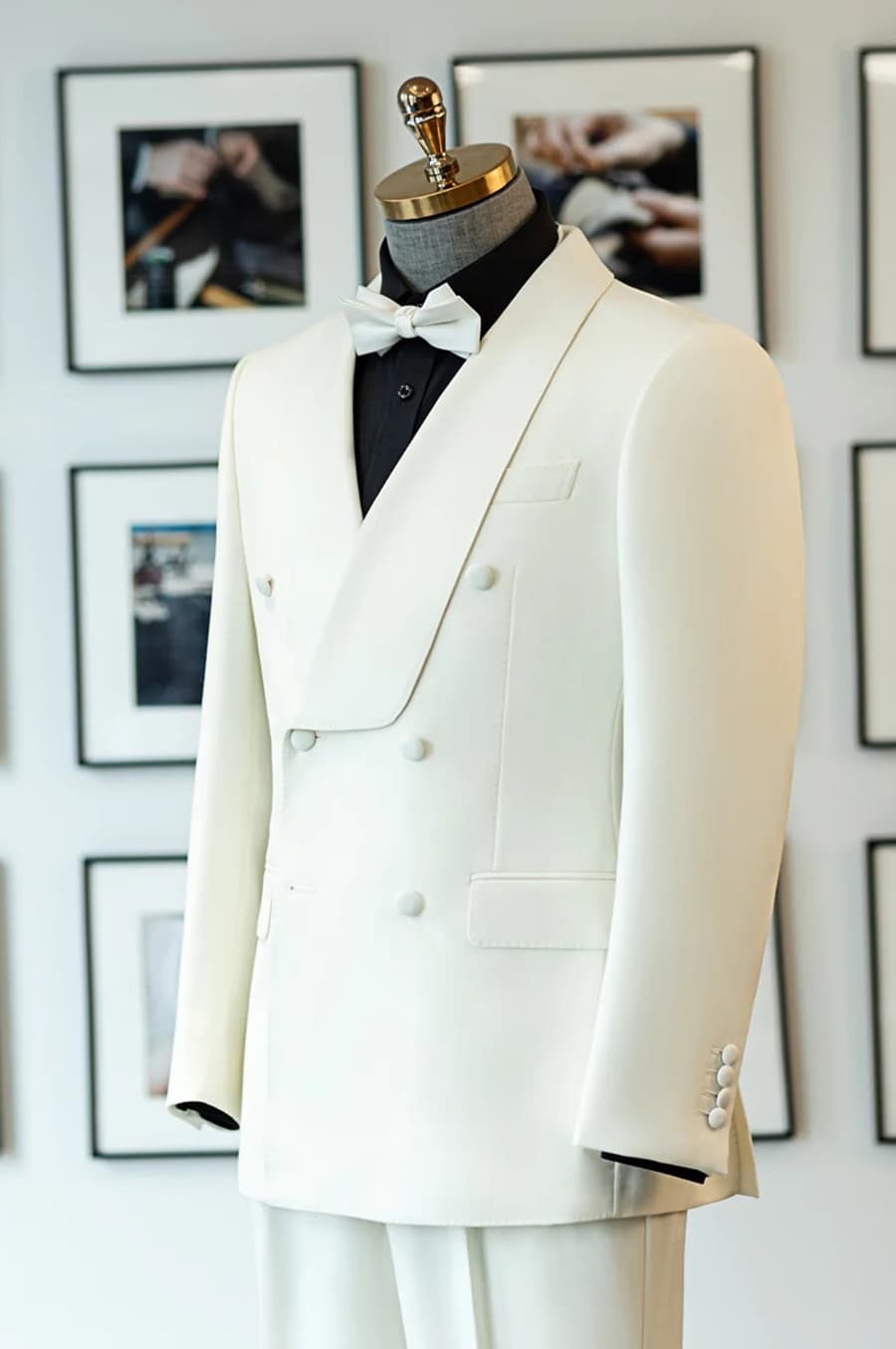 Bộ Vest Kem Sam 6 Cúc 2