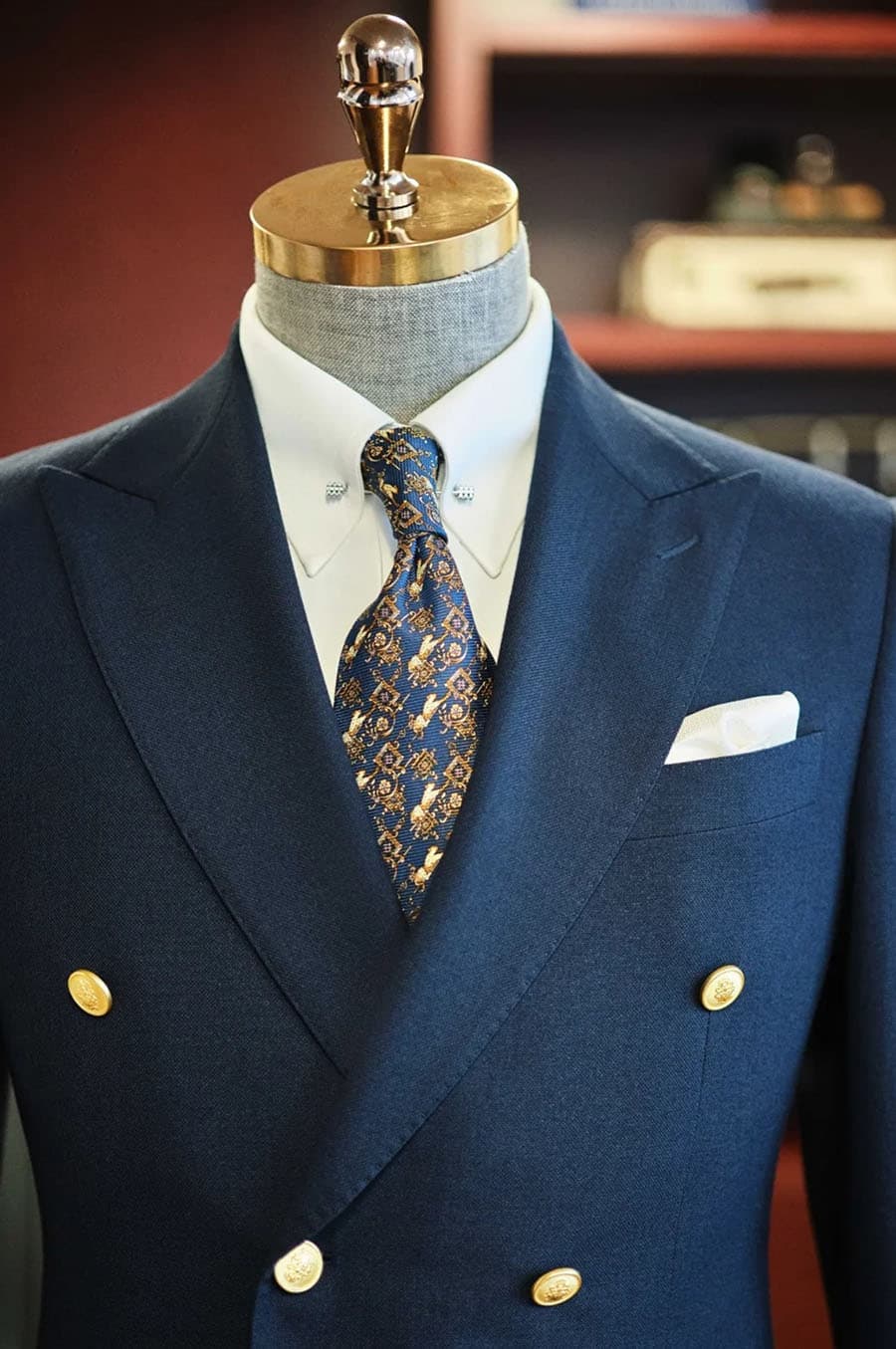 Bộ Vest Xanh Navy Cúc Đồng 3