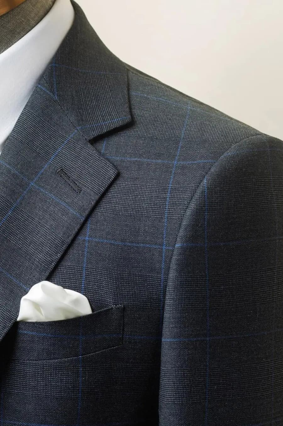 Bộ Vest Xám Caro Xanh 4