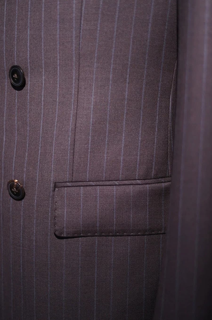 Bộ Vest Đen Bóng Kẻ Sọc 4